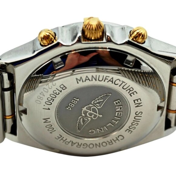 Breitling 39mm Men's Chronomat Two Tone Automatic Bullet Band Watch - Picture 7 of 7